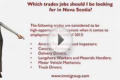 Which trades jobs should I be looking for in Nova Scotia?